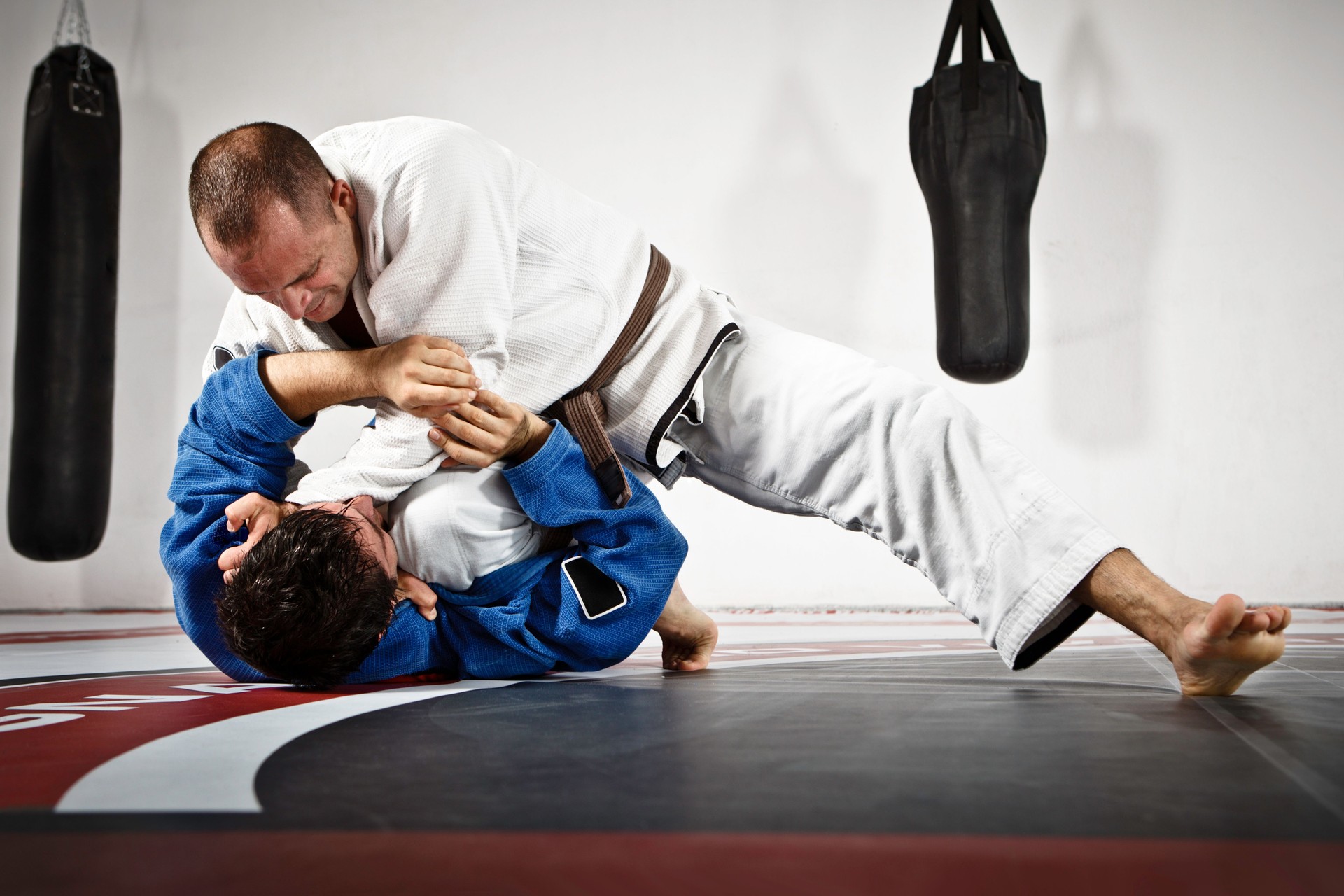 Two Men in Jiu-Jitsu training